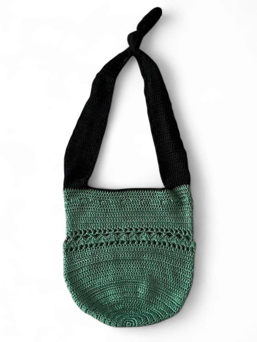 $10 Sale/Handmade Green Crochet Bag